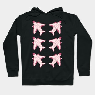 Pink modern planes | Cabin Crew Series Hoodie